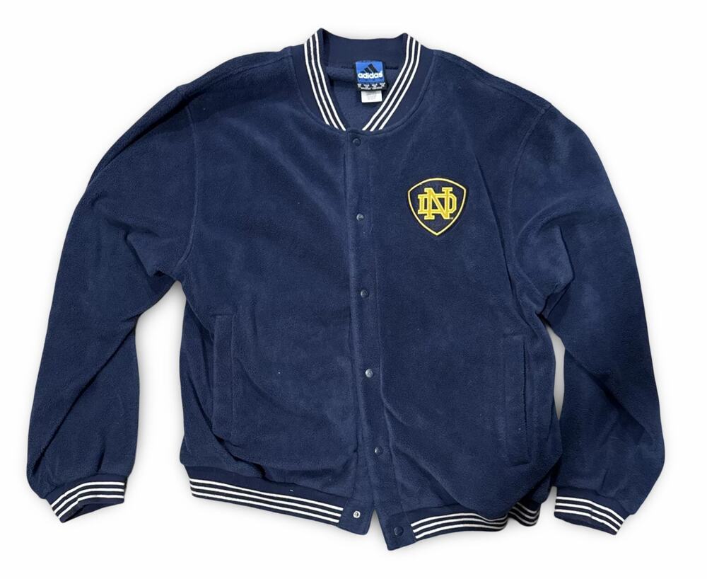 Adidas Notre Dame Irish Classic Vintage Bomber Fleece Jacket XL